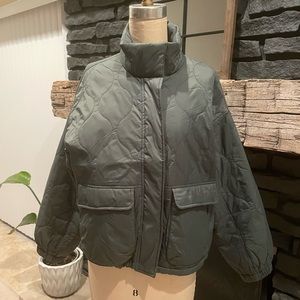 Old Navy Green Packable Puff Jacket